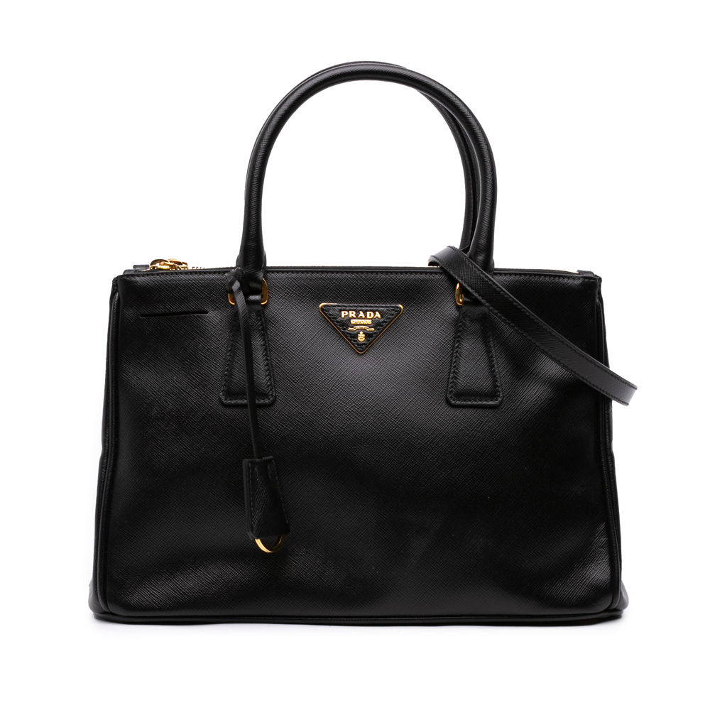 Pre-Loved Prada Small Saffiano Lux Galleria Double Zip Satchel